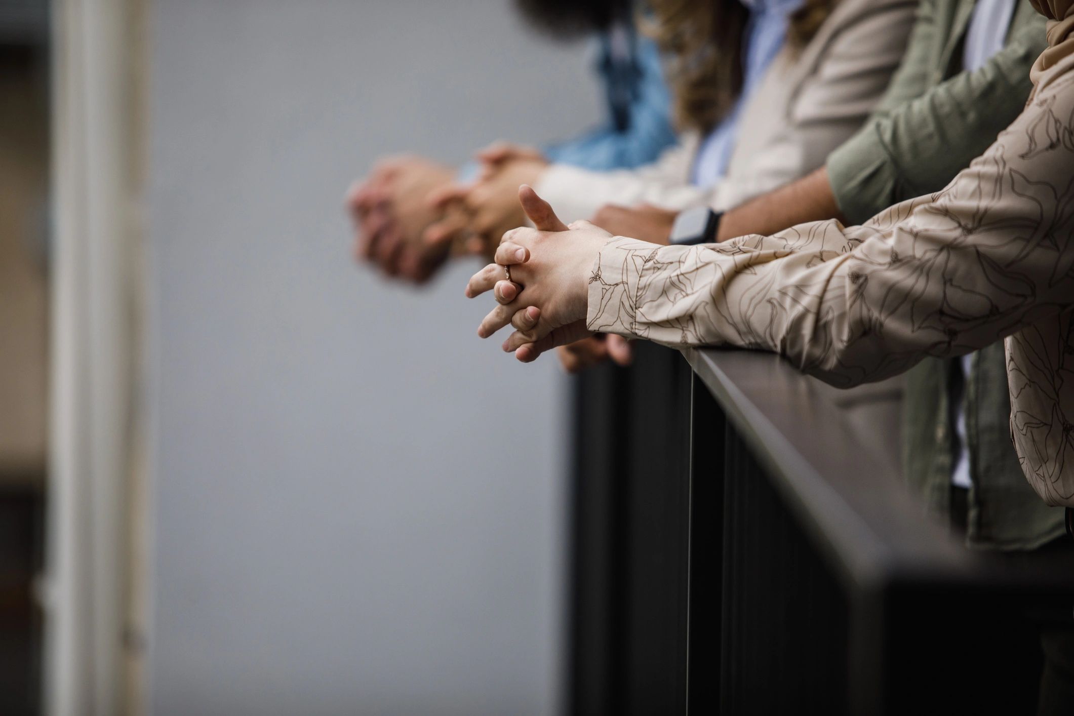 Community members connecting together in conversation